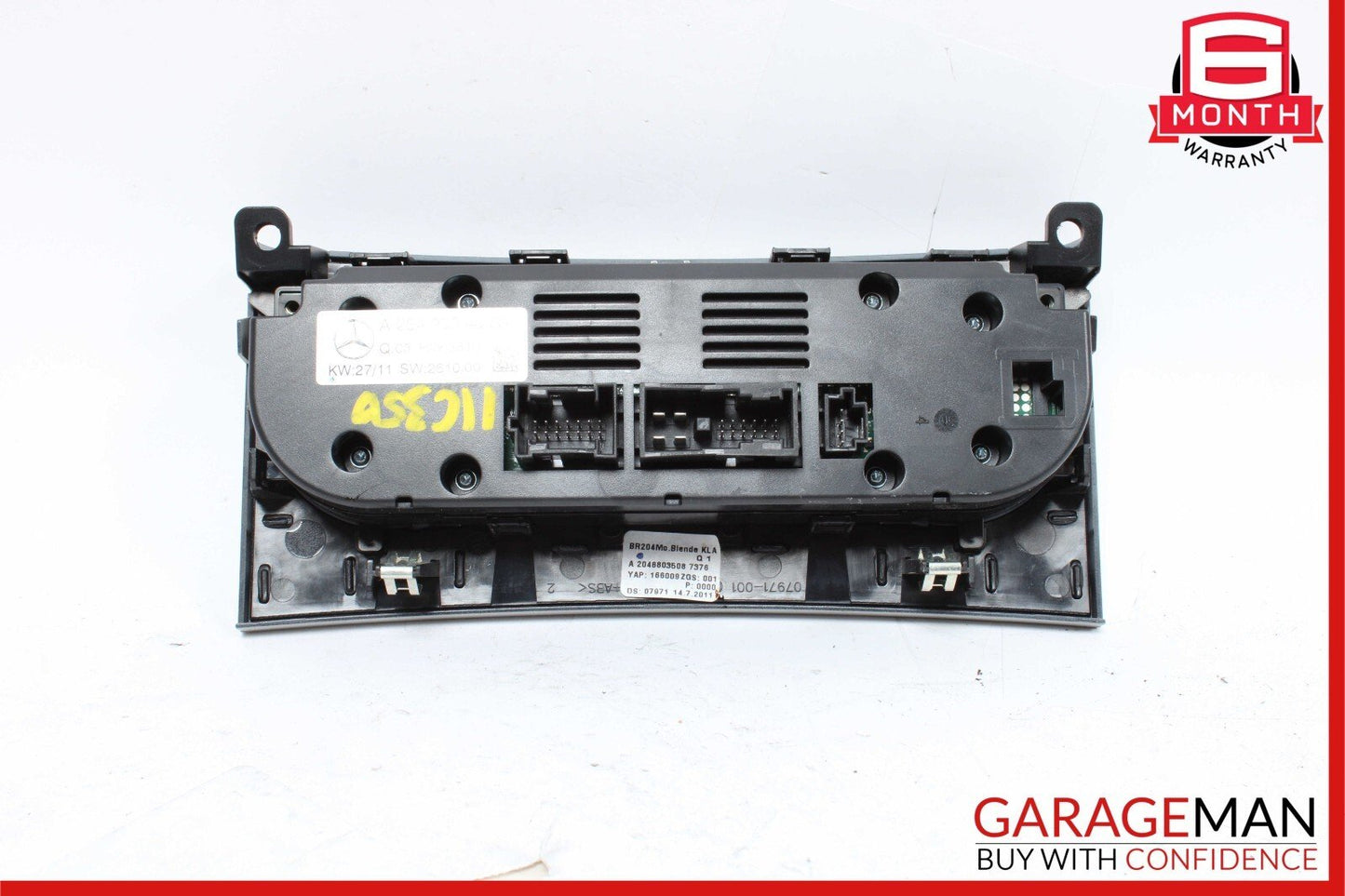 12-14 Mercedes W204 C350 C63 AC A/C Heater Climate Control Switch Trim Assembly