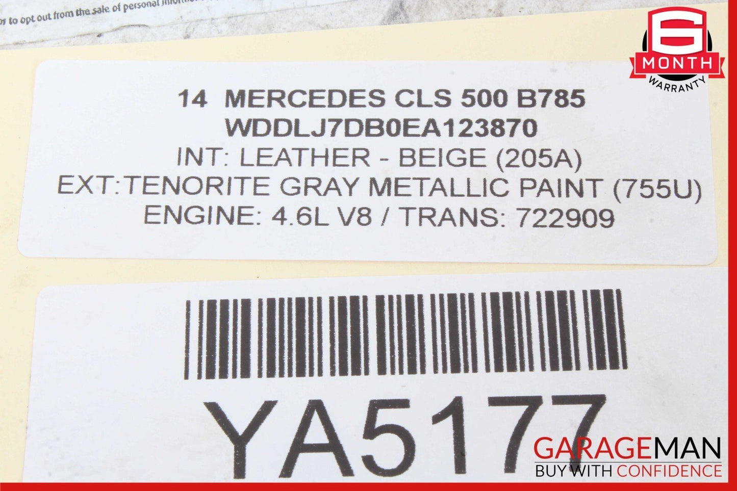 10-18 Mercedes W218 CLS500 Rear Right Side Suspension Level Hight Sensor OEM