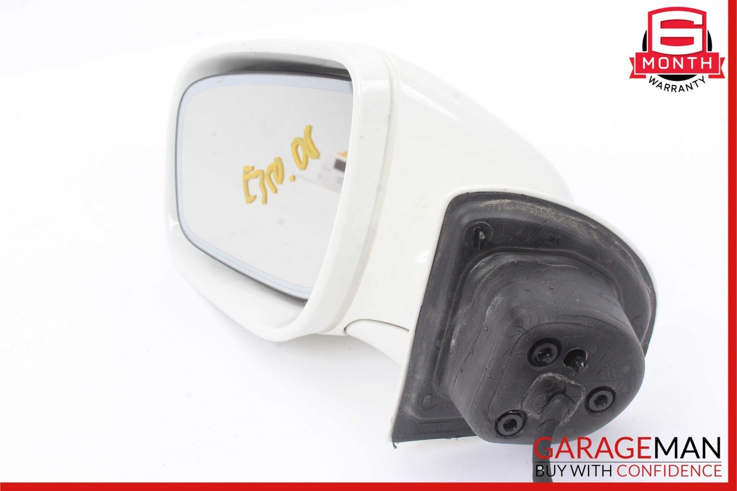 07-09 Mercedes W211 E350 Front Left Side Door Mirror Rear View Calcite White