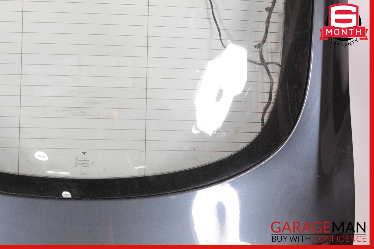 12-20 Tesla Model S Rear Liftgate Tailgate Hatch Trunk Lid Shell Glass Gray OEM