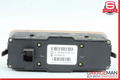 98-05 Mercedes W163 ML320 Rear Power Window Climate Control Switch Module Wood