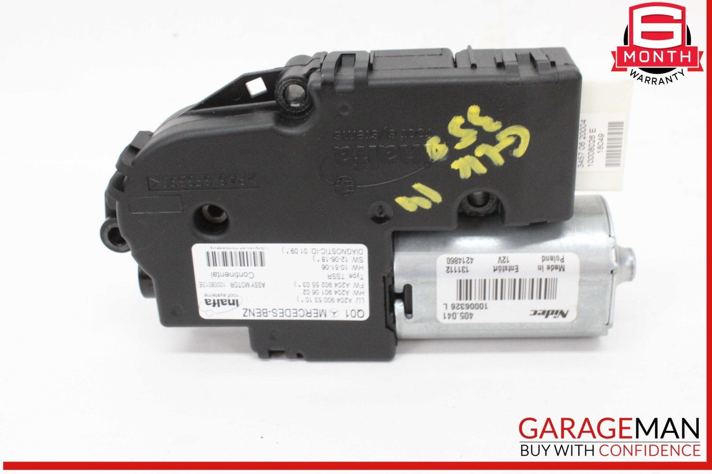 08-15 Mercedes X204 GLK250 Bluetec Panoramic Sunroof Motor Unit 2049005310 OEM