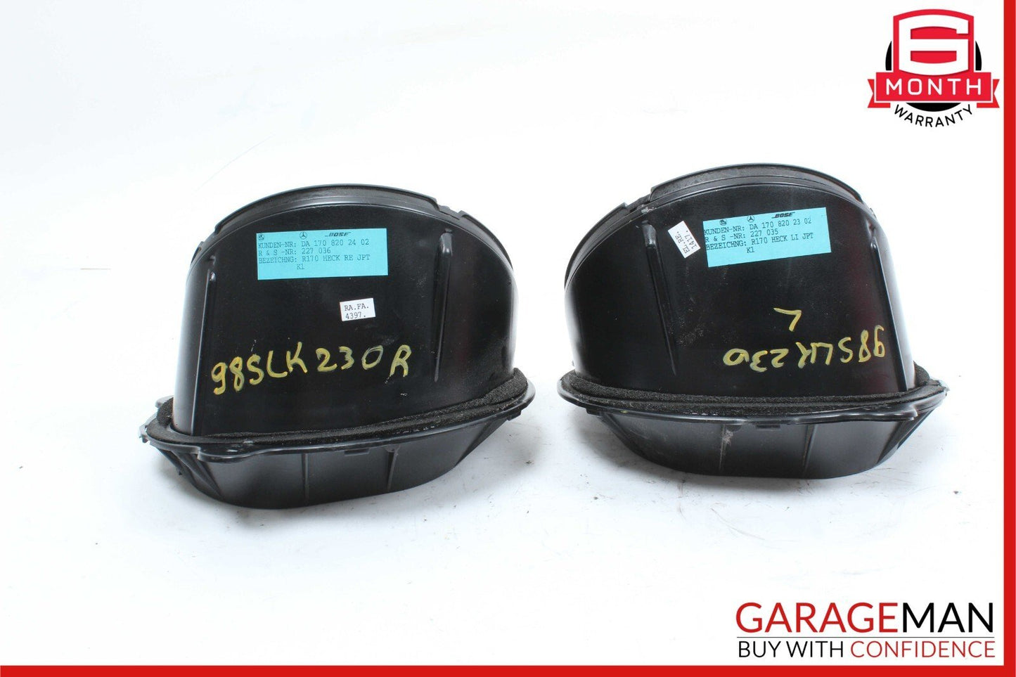 97-04 Mercedes R170 SLK230 SLK320 Rear Left & Right Door Sound Speaker Set of 2
