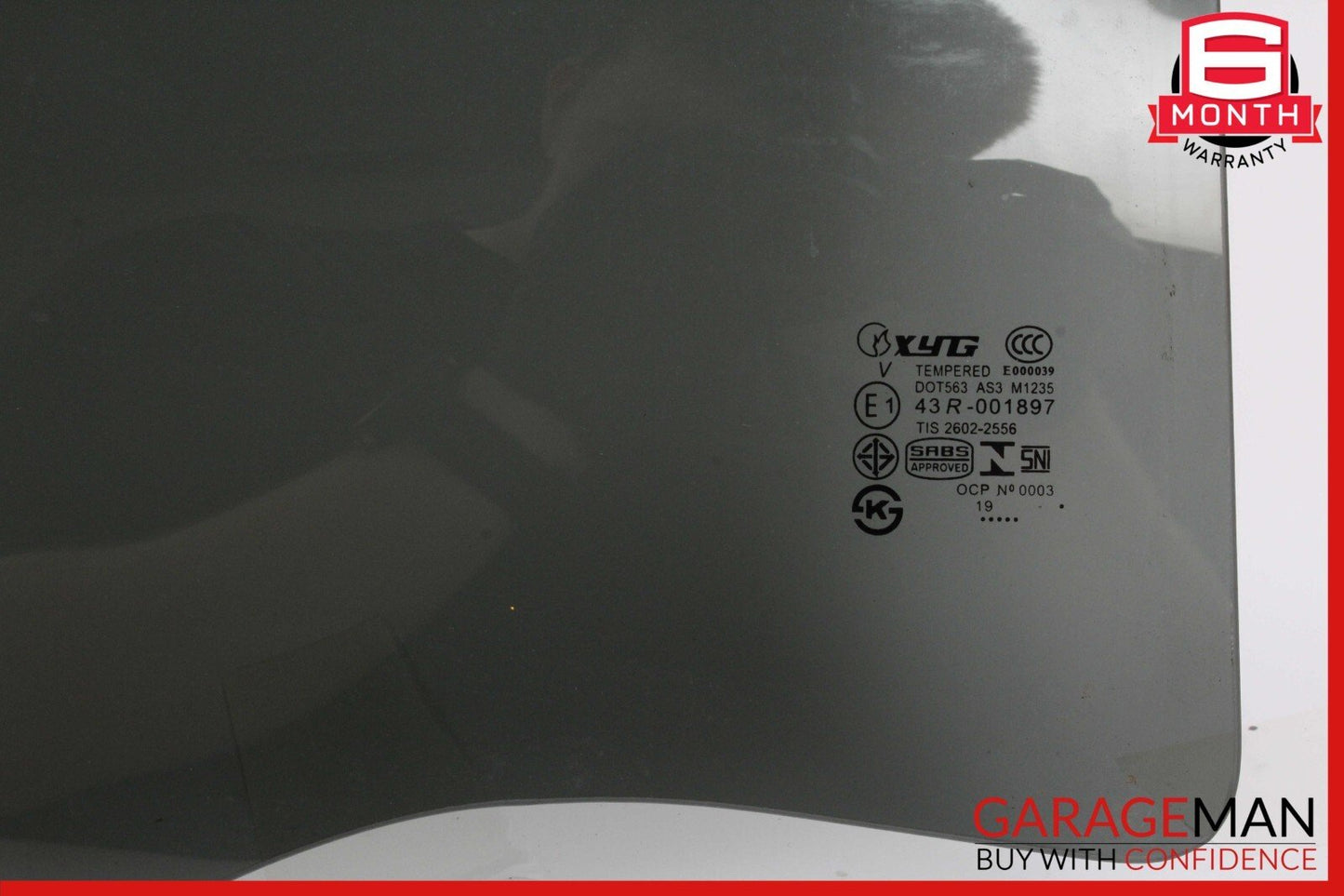 08-14 BMW X6 Rear Right Door Window Glass OEM