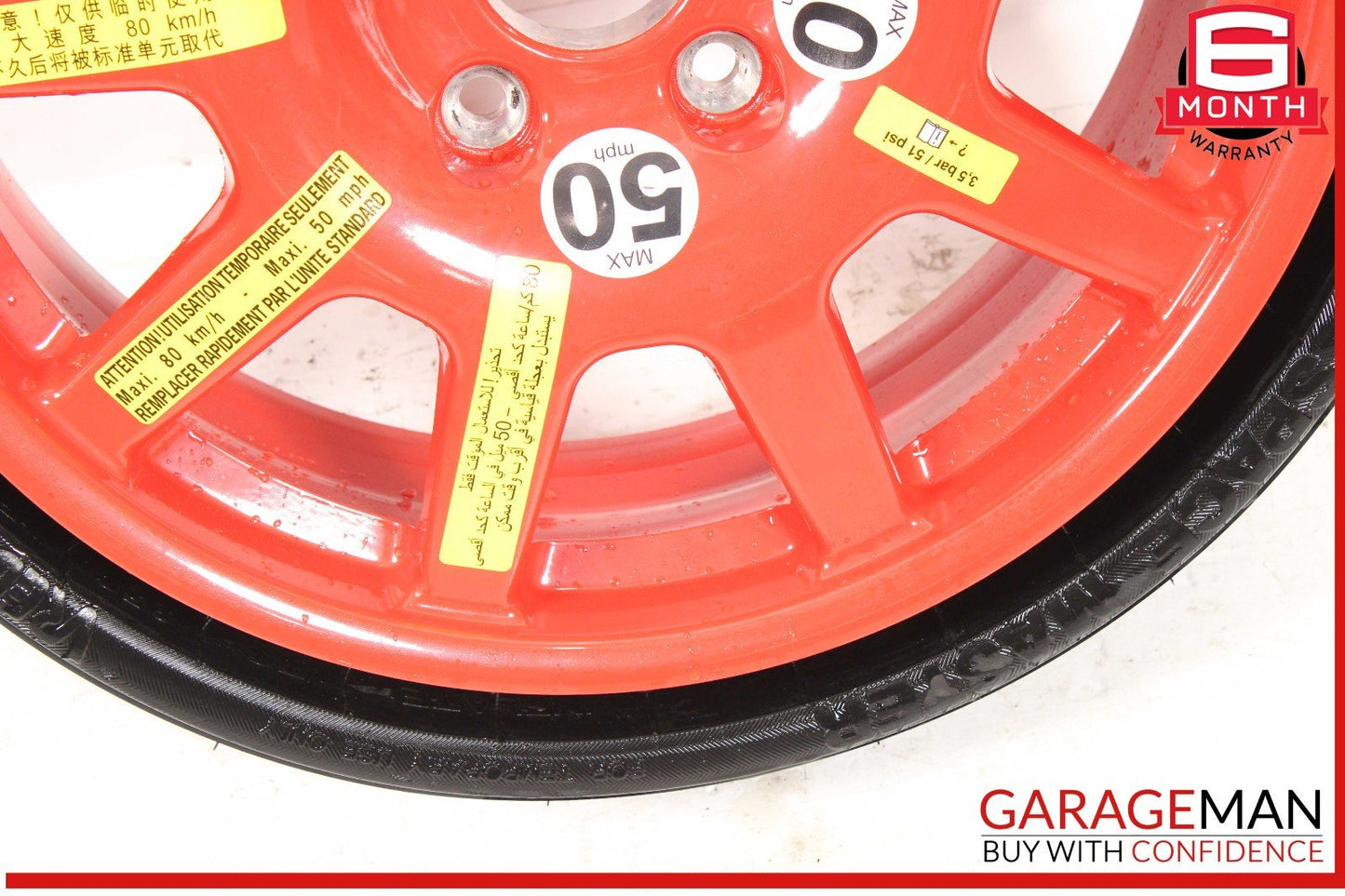 11-18 Porsche Cayenne 958 Emergency Spare Tire Wheel Donut Rim 19 19" OEM