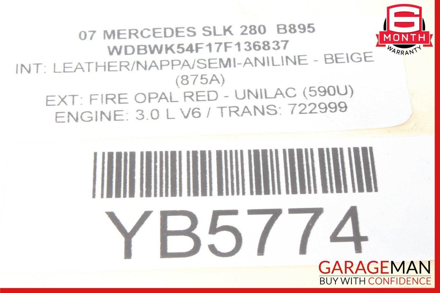 05-11 Mercedes R171 SLK280 Rear Right & Left Side Shock Absorber Coil Spring Set