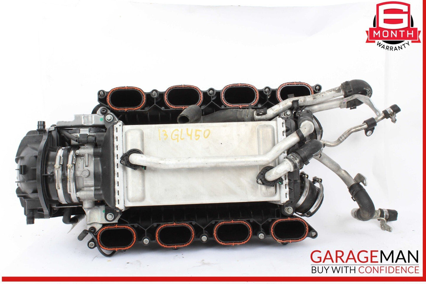 Mercedes X166 GL450 Air Intake Manifold Distributor Engine Intercooler Assembly