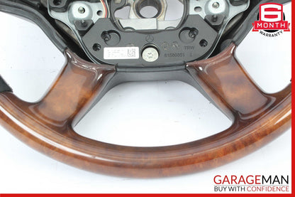 07-10 Mercedes W216 CL550 S550 4 Spoke Steering Wheel With Paddle Shifters Wood
