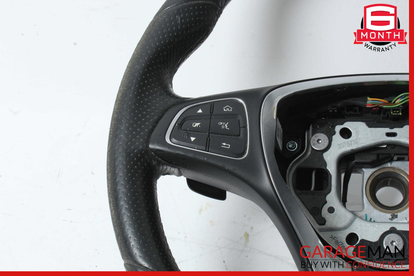15-18 Mercedes W205 C300 C400 GLC300 Steering Wheel Black w/ Paddle Shifters OEM