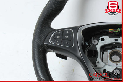 15-18 Mercedes W205 C300 C400 GLC300 Steering Wheel Black w/ Paddle Shifters OEM