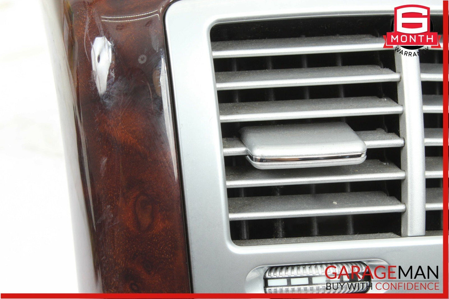 07-13 Mercedes W221 S550 Rear Center Console A/C AC Air Vent Trim Assembly Wood