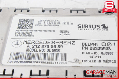 10-17 Mercedes C300 E350 SLK250 Sirius Satellite Radio Receiver Module OEM