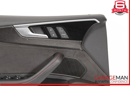 18-24 Audi S5 A5 RS5 Front Left Door Panel Trim Leather / Suede Black OEM