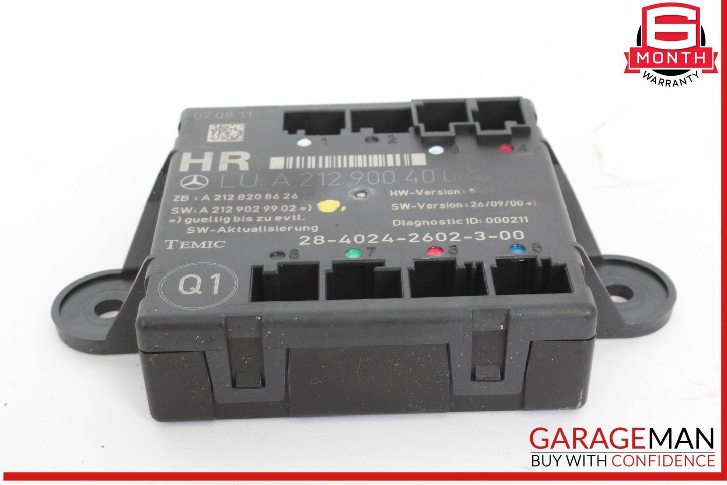 08-18 Mercedes W204 C250 GLK350 E350 Rear Right Side Door Control Module Unit