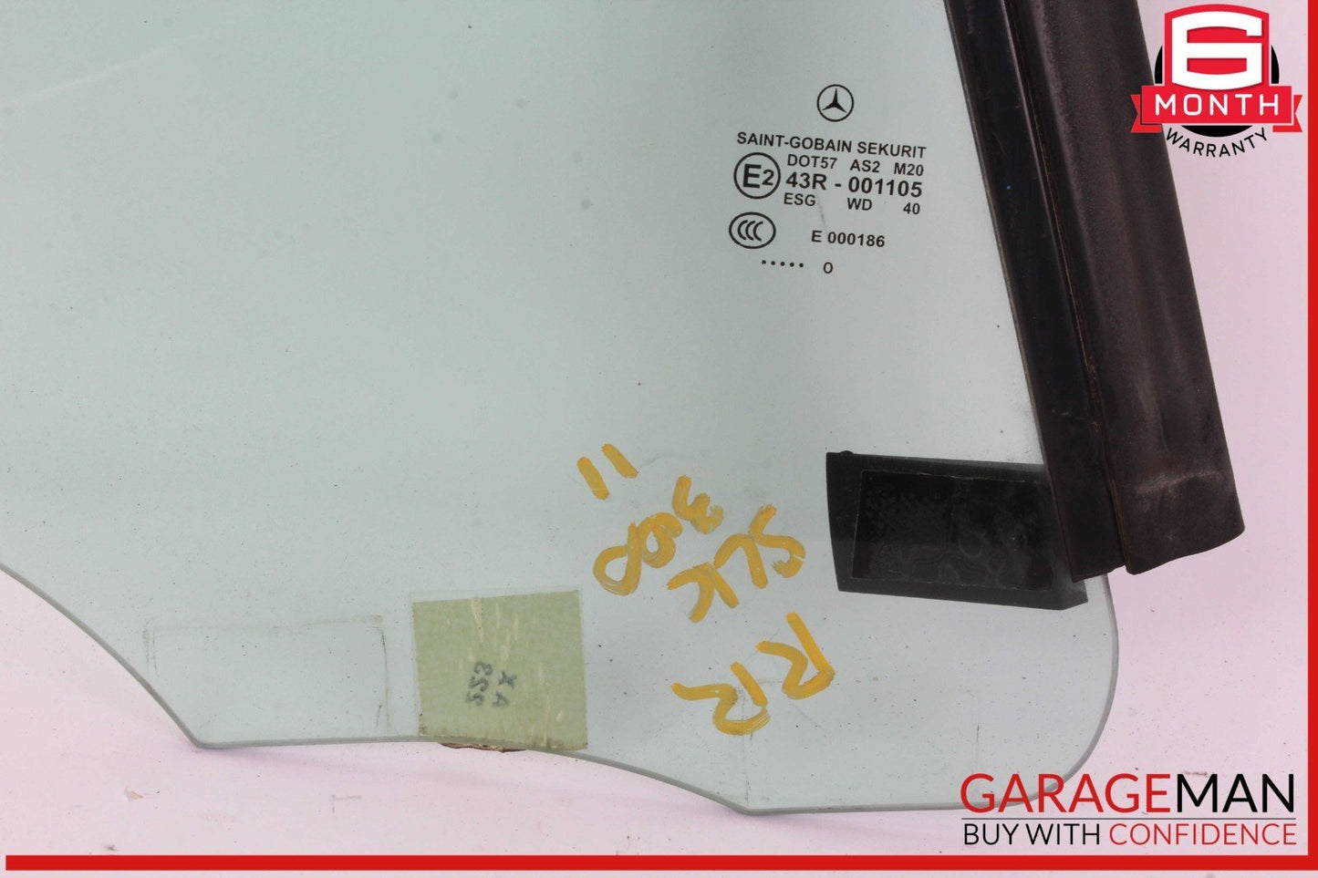 05-11 Mercedes R171 SLK300 SLK280 Rear Right Side Quarter Window Glass OEM