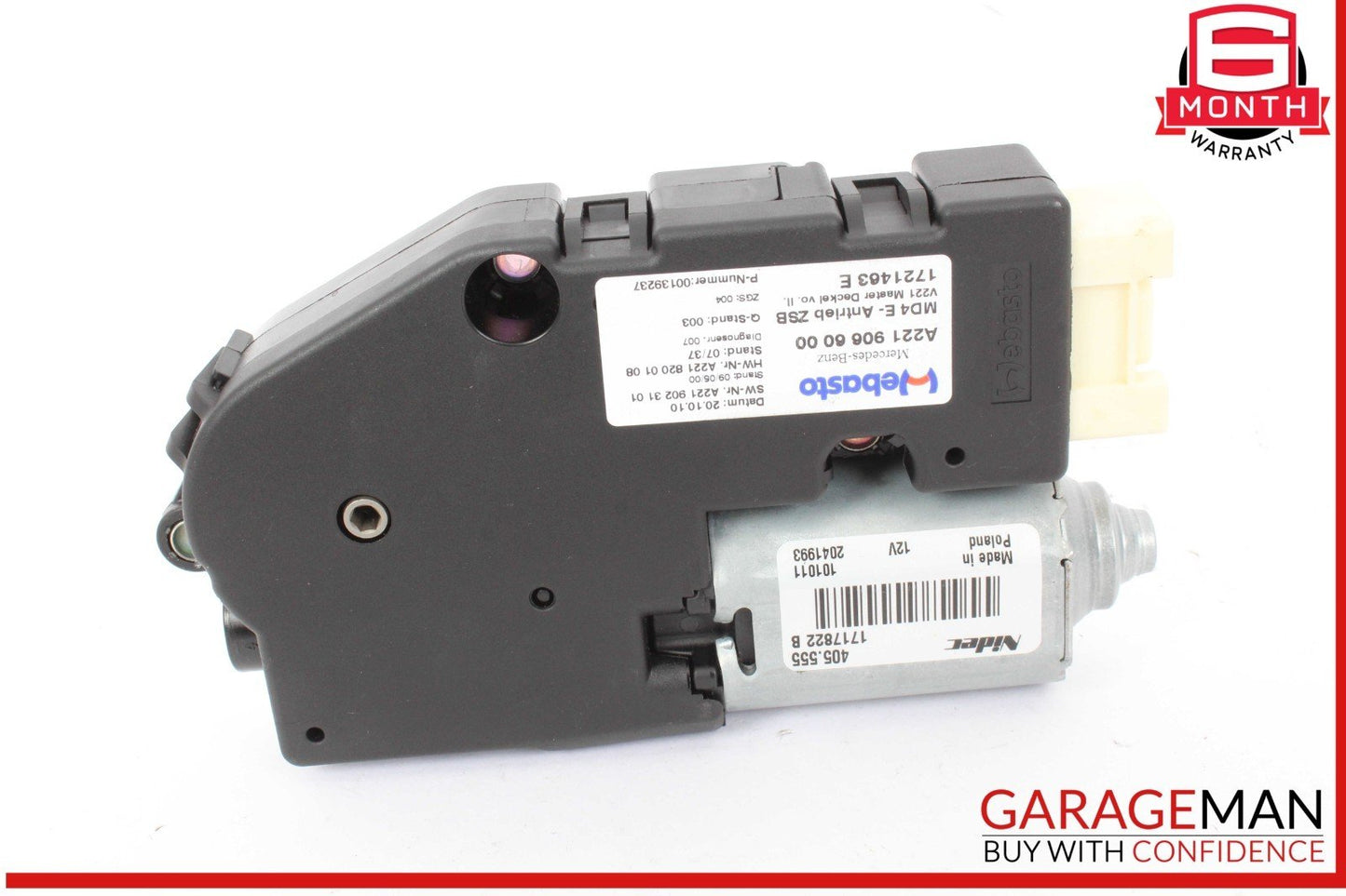 07-13 Mercedes W221 S400 Hybrid Sunroof Sun Roof Motor 2219066000 OEM