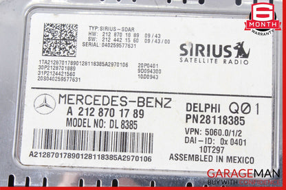 10-17 Mercedes X204 GLK350 C250 Sirius Satellite Radio Receiver Module Unit OEM