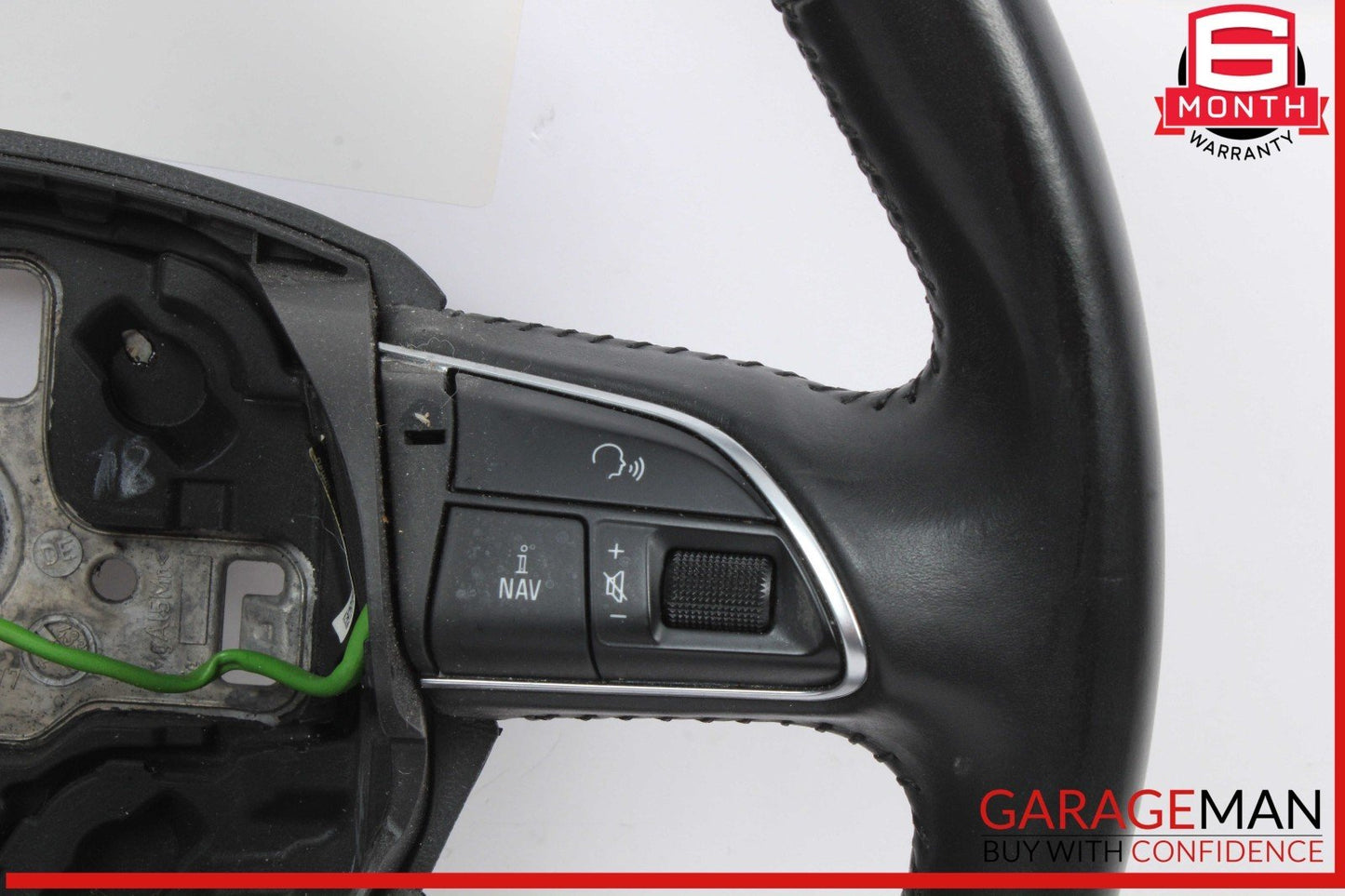 13-17 Audi Q5 Front Left Driver Side Multifunctional Steering Wheel Black OEM