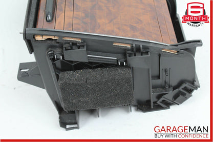 06-11 Mercedes W219 CLS500 Rear Center Console Armrest Cupholder Cup Holder Wood