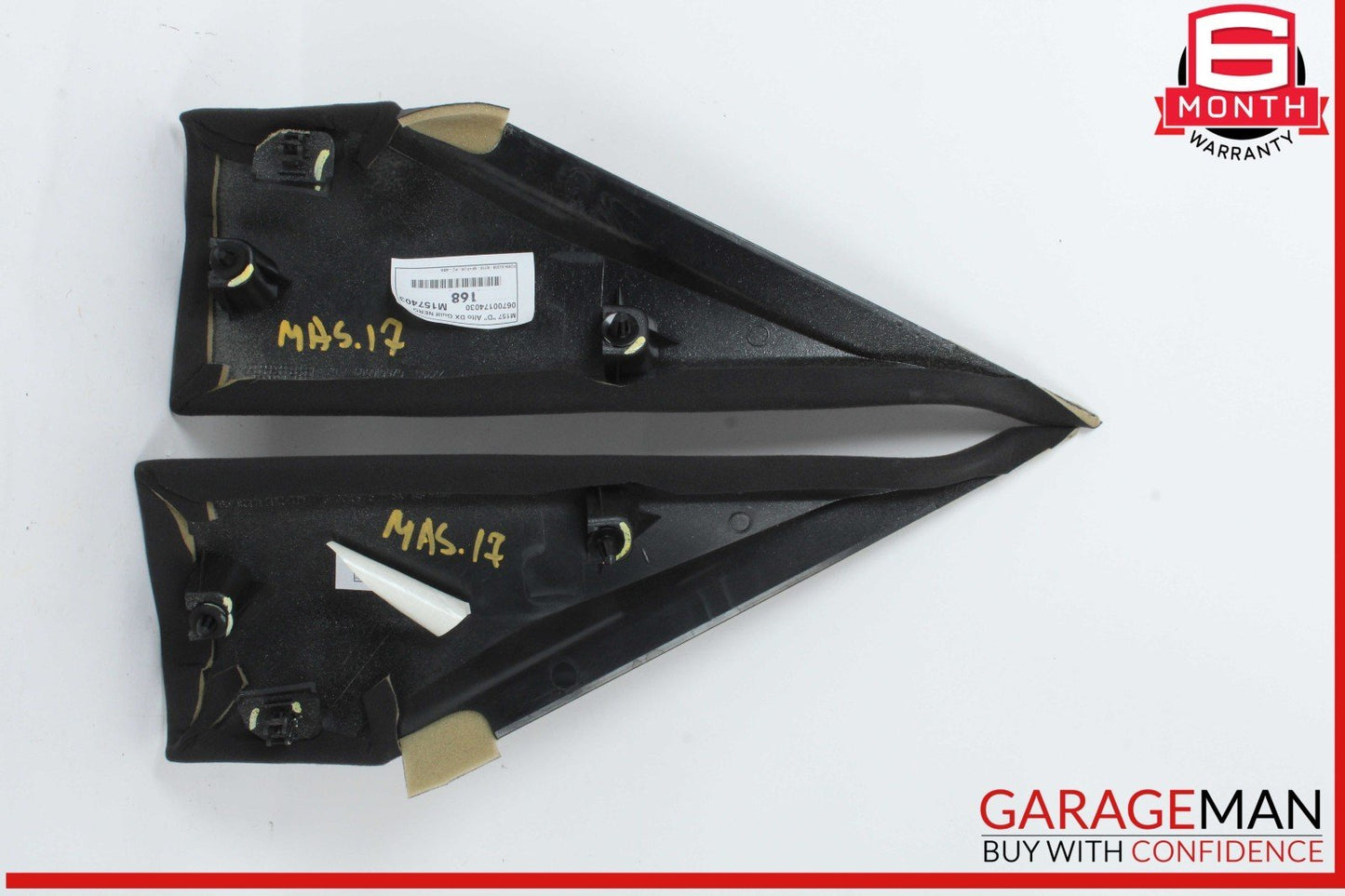 14-20 Maserati Ghibli Rear Right and Left Side Upper C Pillar Cover Trim Panel