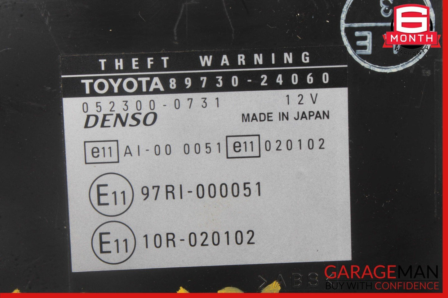 02-10 Lexus SC430 Anti Theft Warning Alarm Control Module 89730-24060 OEM