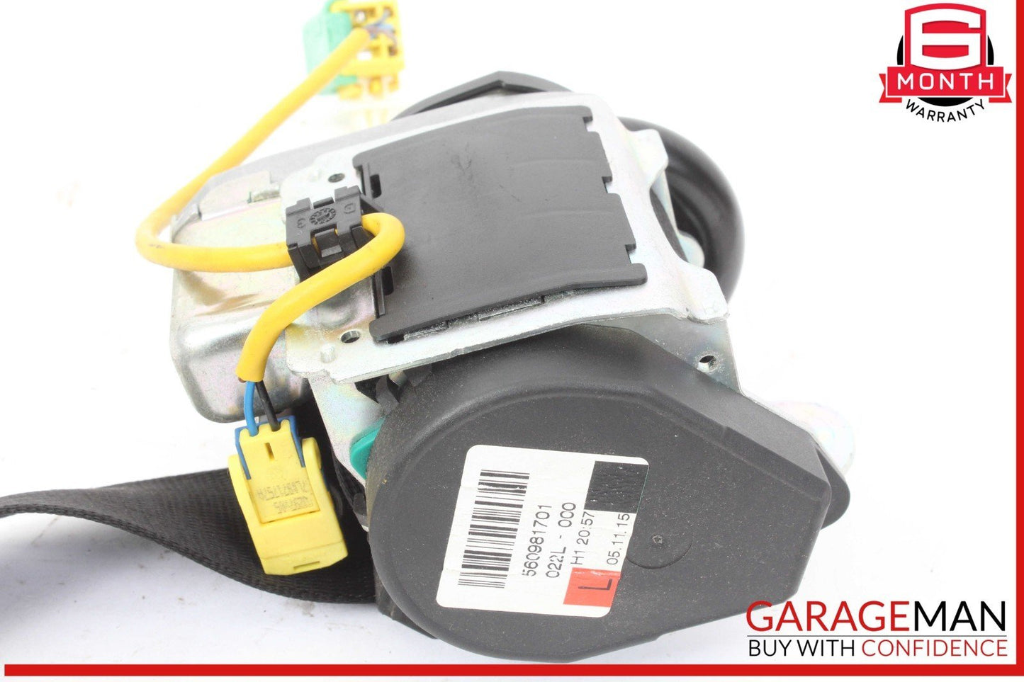 03-06 Porsche Cayenne 955 Rear Left Driver Side Seat Belt Seatbelt Black OEM