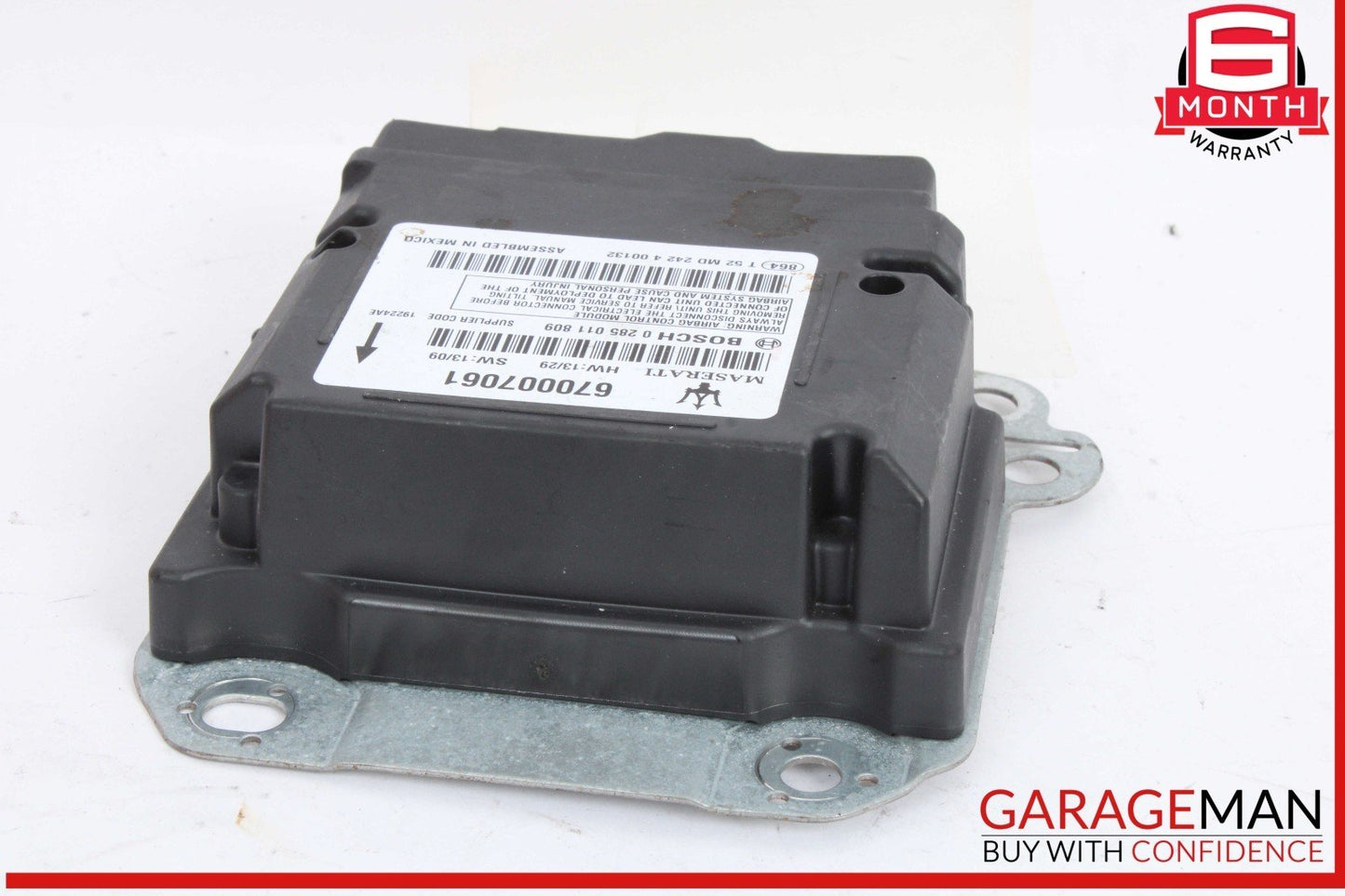 14-17 Maserati Ghibli Airbag Air Bag SRS Control Module Unit Bosch 670007061 OEM