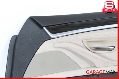 11-16 BMW F10 550i 535i 528i Front Right Side Interior Door Panel Brown OEM