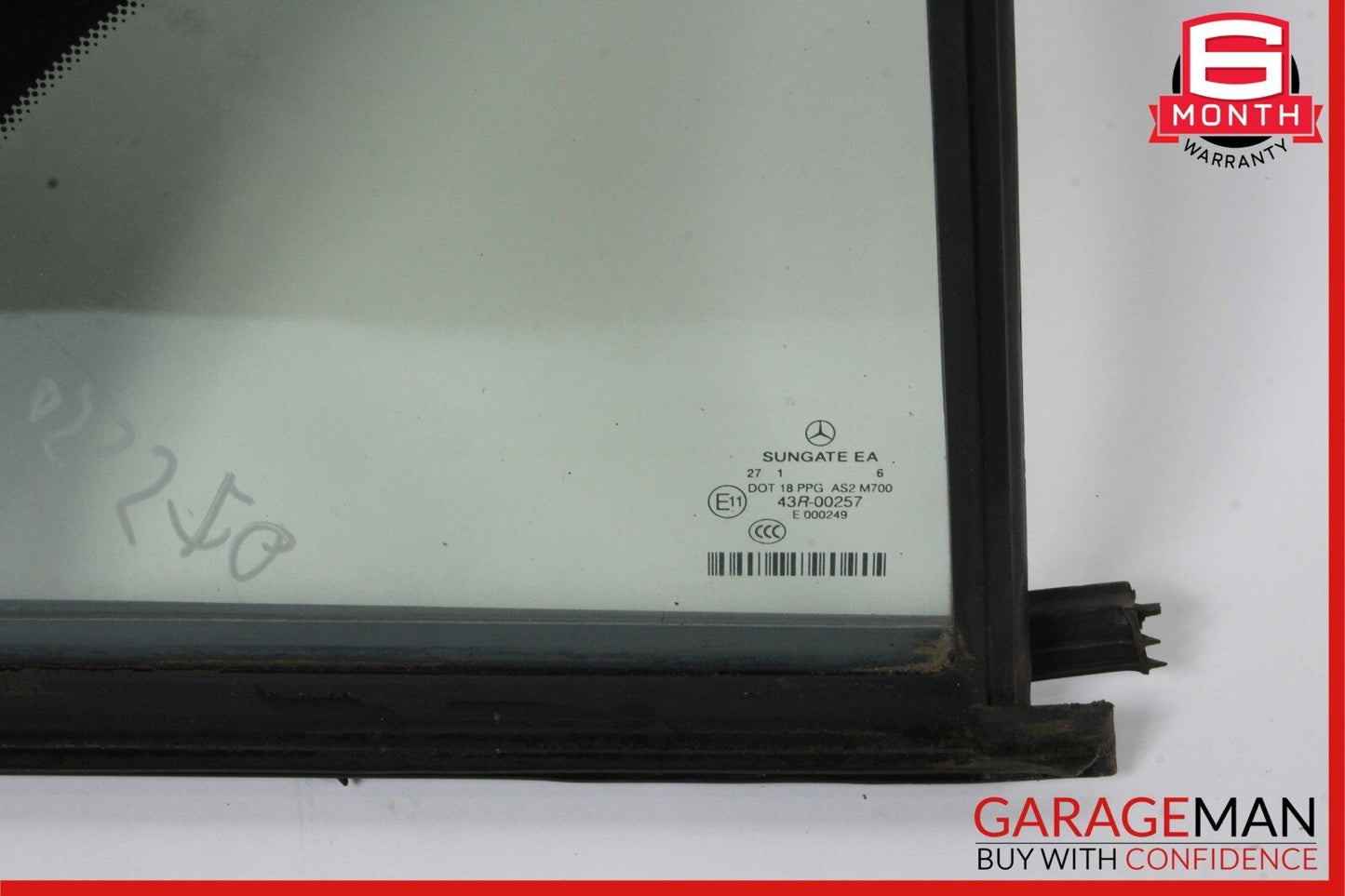 07-13 Mercedes W221 S350 S550 Rear Right Side Door Quarter Window Auto Glass