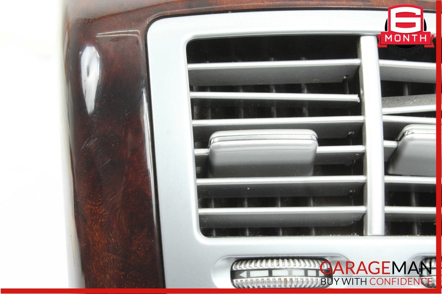 07-13 Mercedes S550 Rear Center Console A/C AC Air Vent Grille Trim Panel Wood