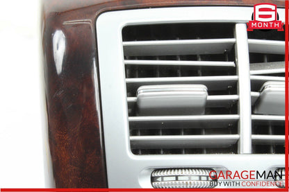 07-13 Mercedes S550 Rear Center Console A/C AC Air Vent Grille Trim Panel Wood