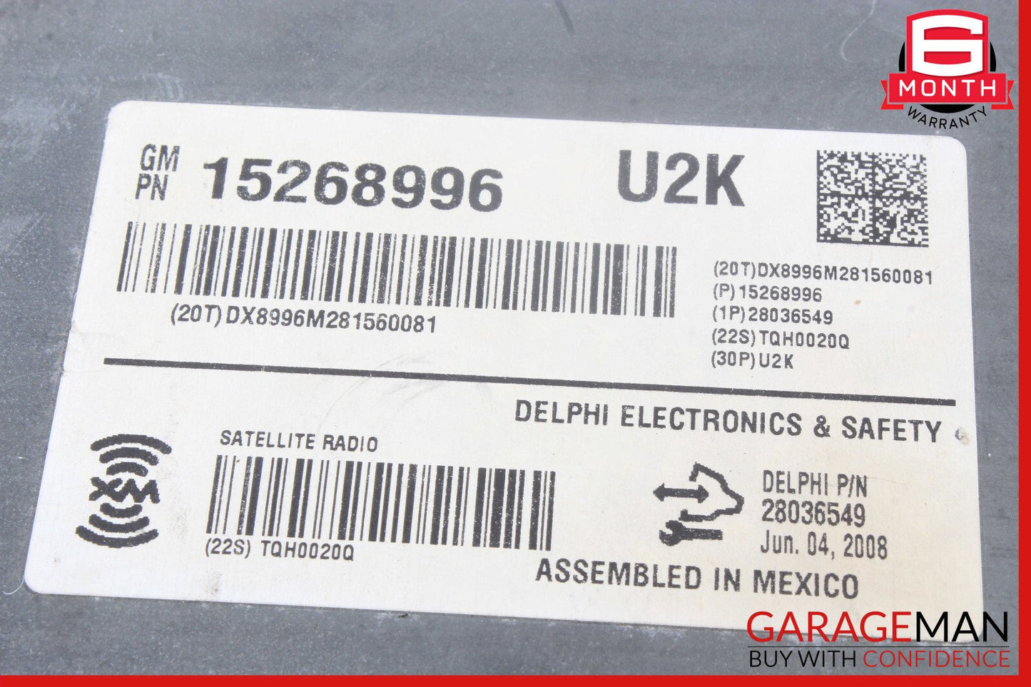 05-11 Cadillac STS Satellite Radio Control Unit Module OEM
