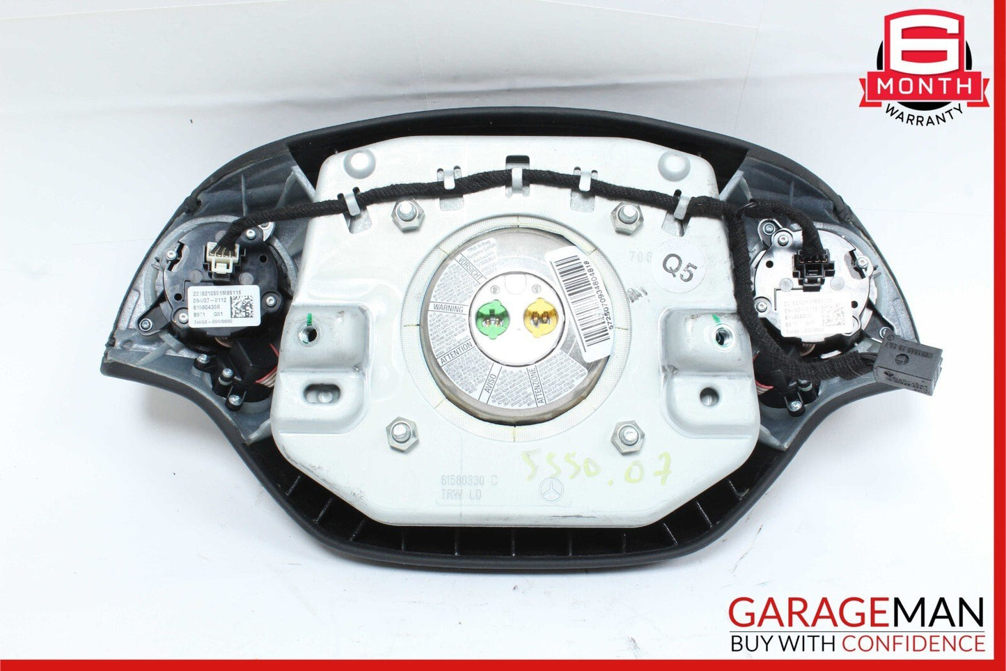 07-10 Mercedes W221 S600 S550 CL550 Steering Wheel Airbag Air Bag Black