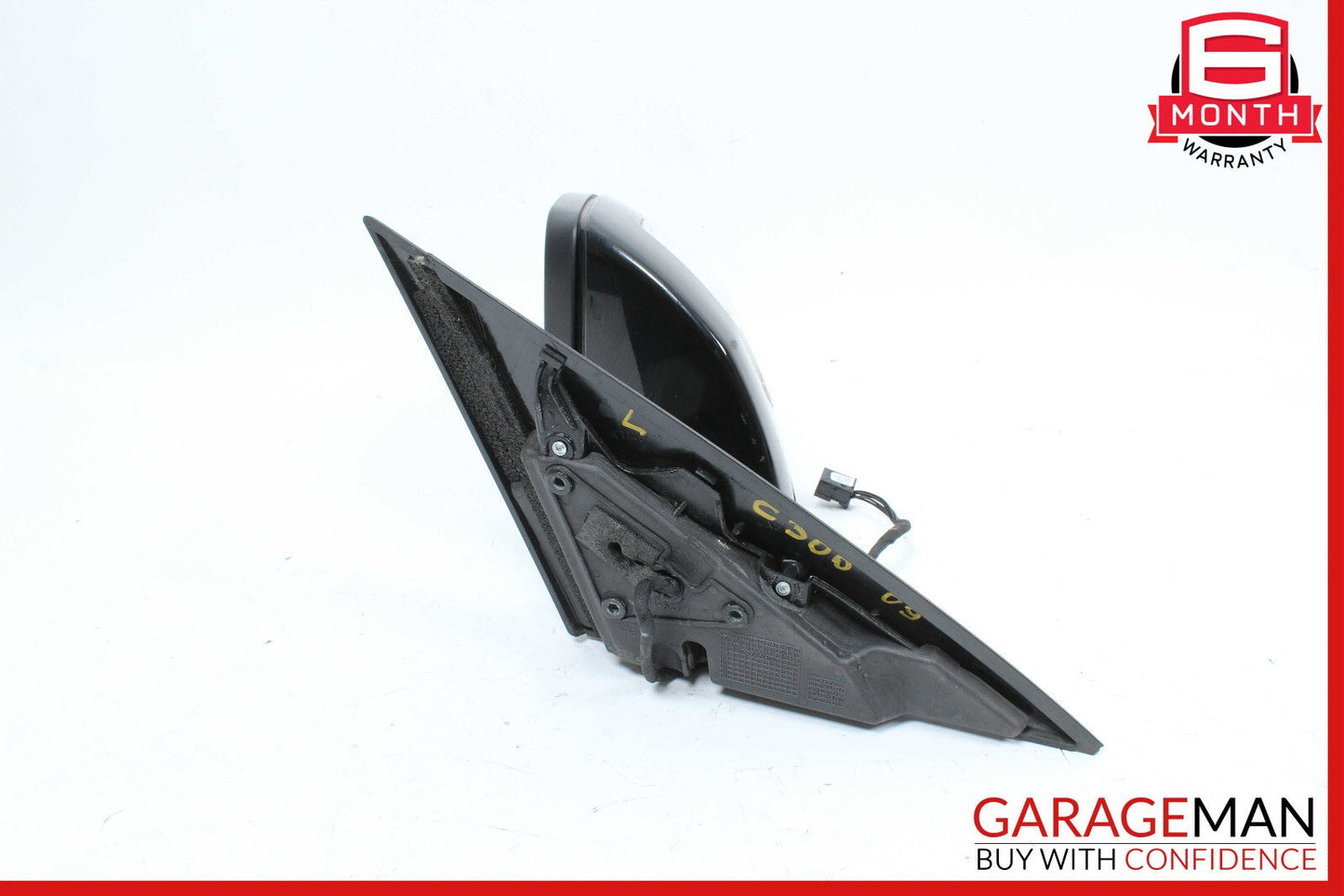 08-09 Mercedes W204 C300 Front Left Side Mirror Door Rear View Black OEM