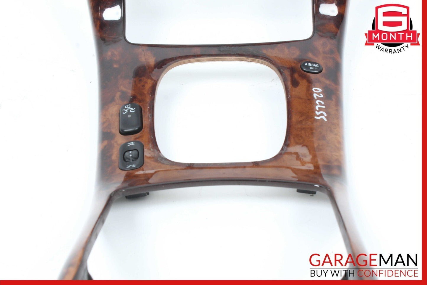 00-02 Mercedes W215 CL55 AMG Center Console Radio Trim Panel Bezel Wood OEM