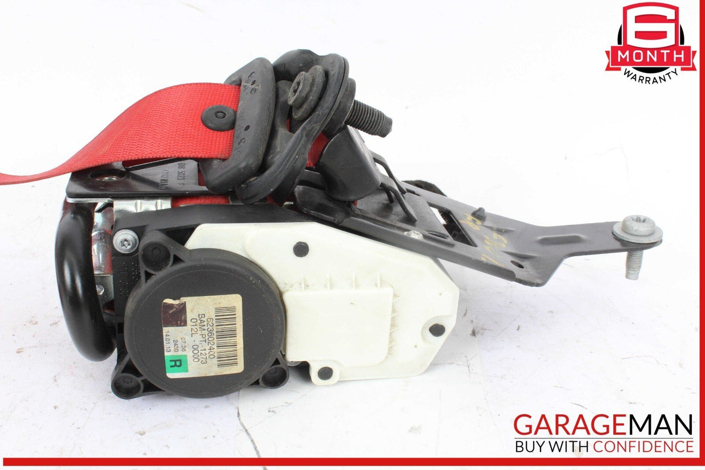 12-14 Mercedes W204 C350 C250 Front Right Side Seat Belt Retractor Red OEM