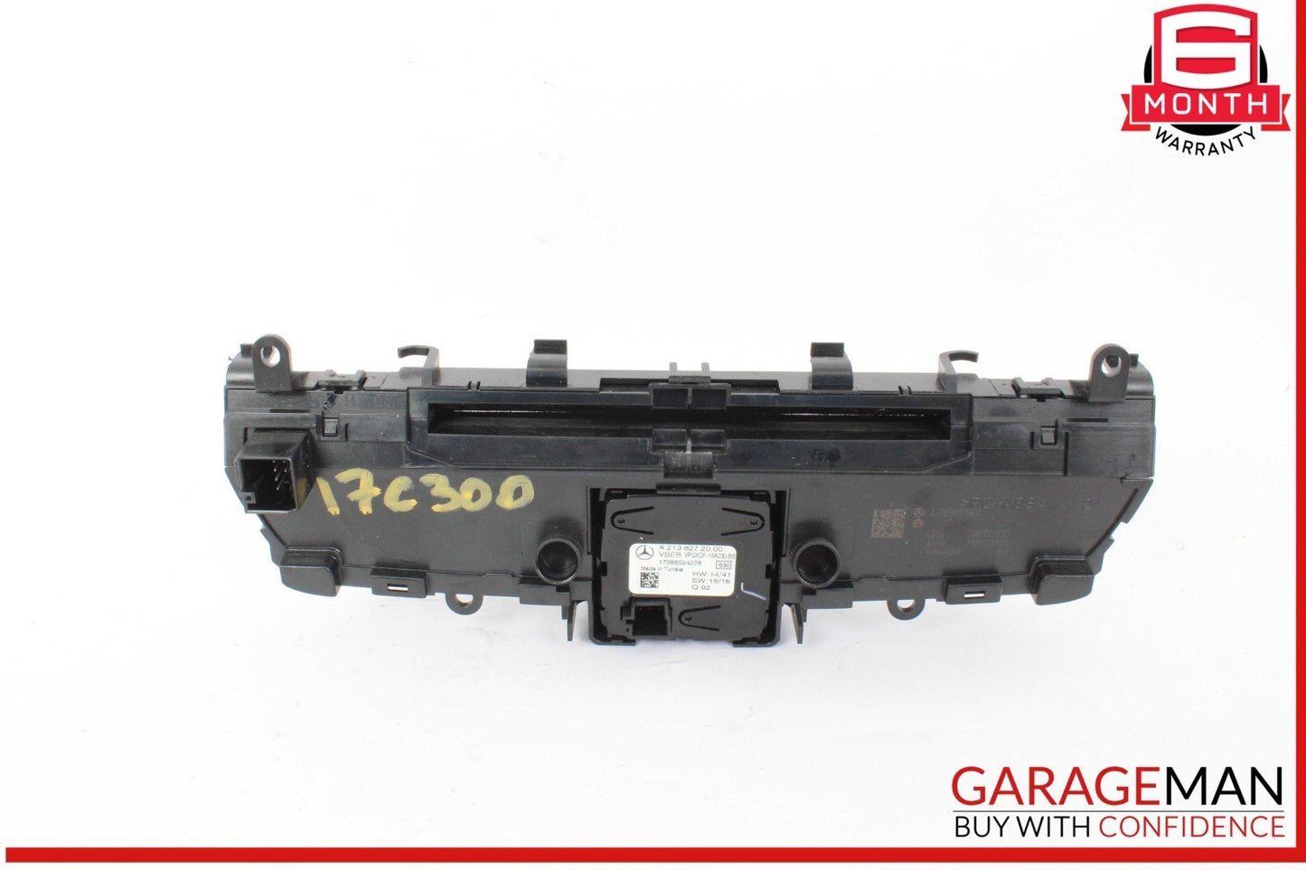15-18 Mercedes W205 C300 Center Dashboard Hazard Control Switch w/ Clock Assy