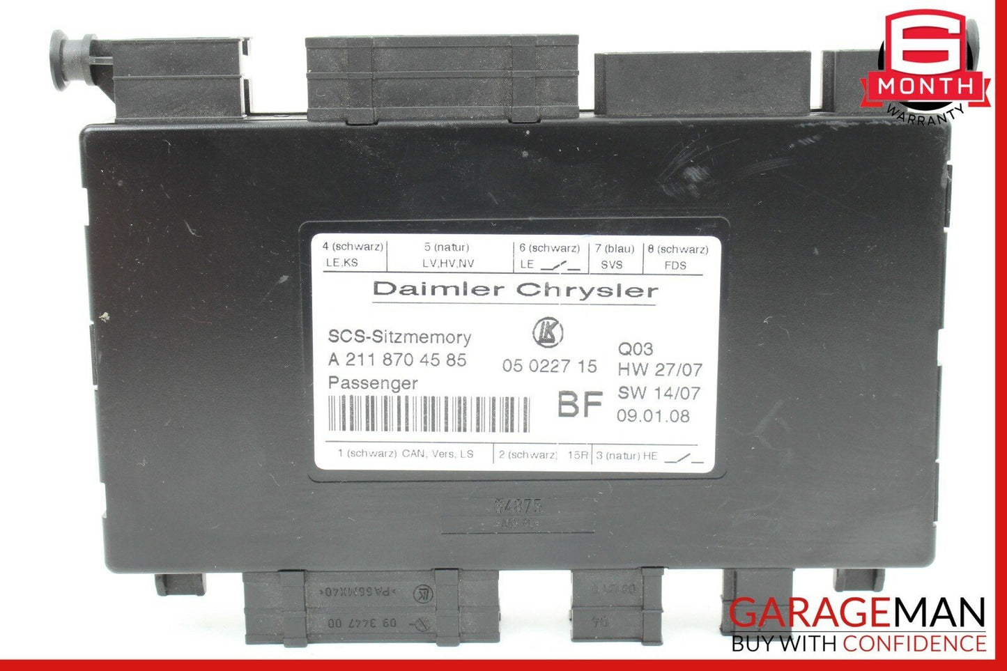 03-11 Mercedes GL450 E350 E63 AMG Front Right Passenger Seat Control Module Unit