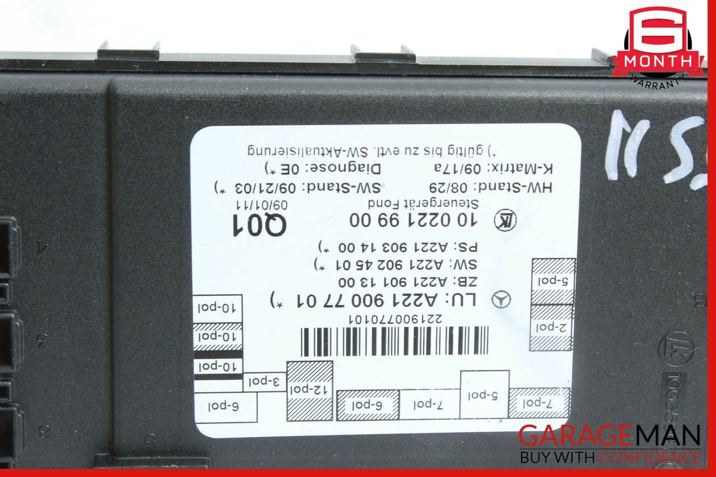 10-13 Mercedes W221 S550 S63 AMG Rear Left or Right Door Control Module OEM