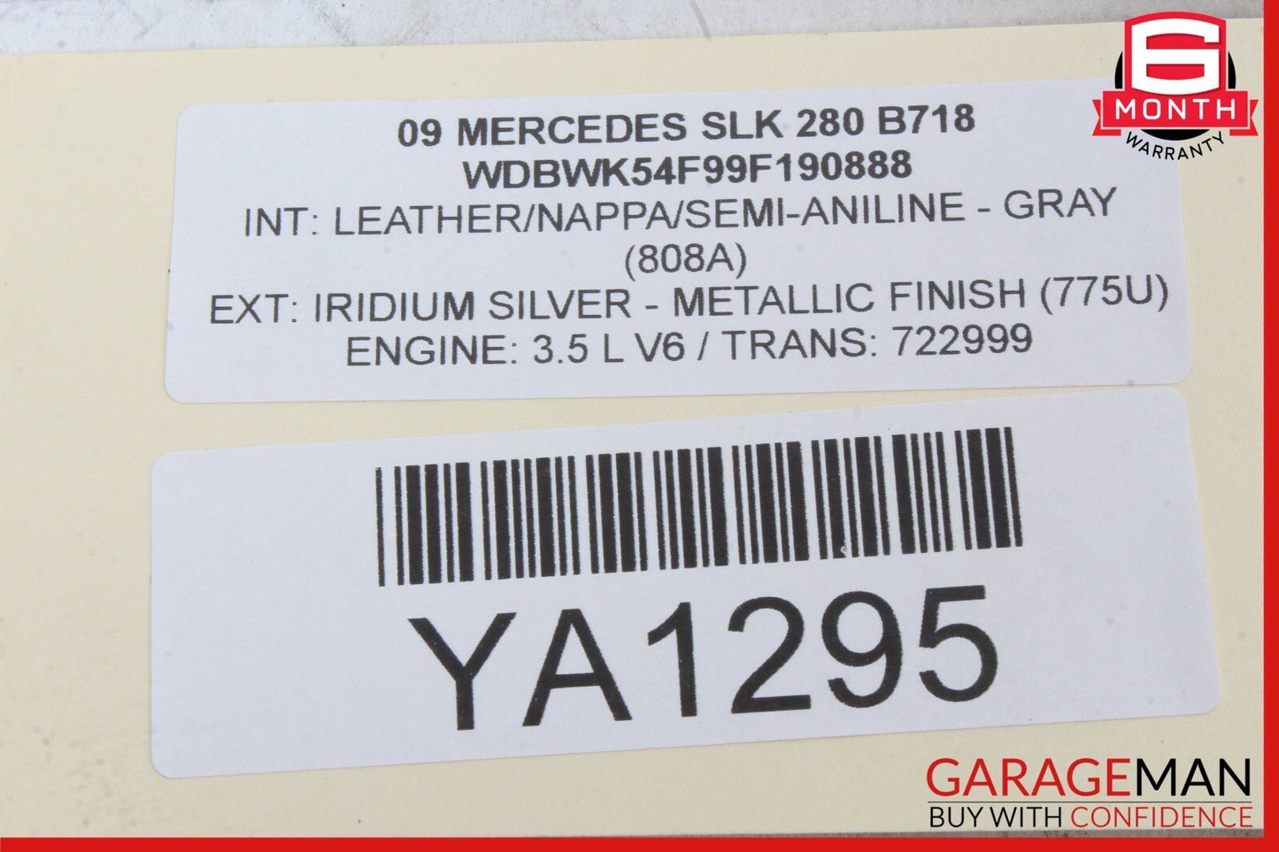 05-11 Mercedes R171 SLK300 SLK280 Central Gateway Control Module Unit