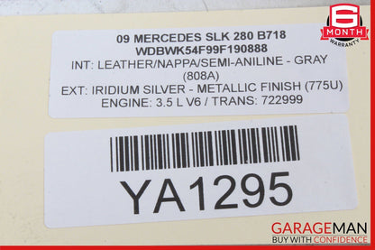 05-11 Mercedes R171 SLK300 SLK280 Central Gateway Control Module Unit