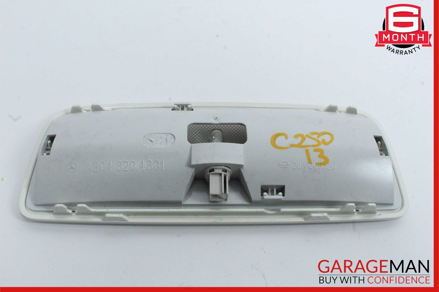 08-17 Mercedes W204 C250 E400 E350 GLK350 Rear Overhead Dome Light Lamp Gray