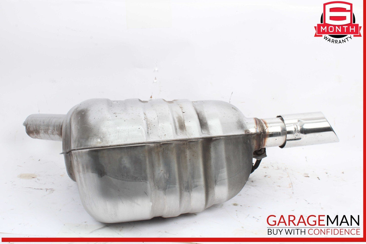 08-12 Audi S5 4.2L Engine Rear Right Side Exhaust Muffler Pipe w/ Tips OEM