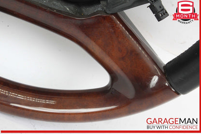 10-14 Mercedes W221 S550 S600 Steering Wheel w/ Paddle Shifters Black Wood OEM