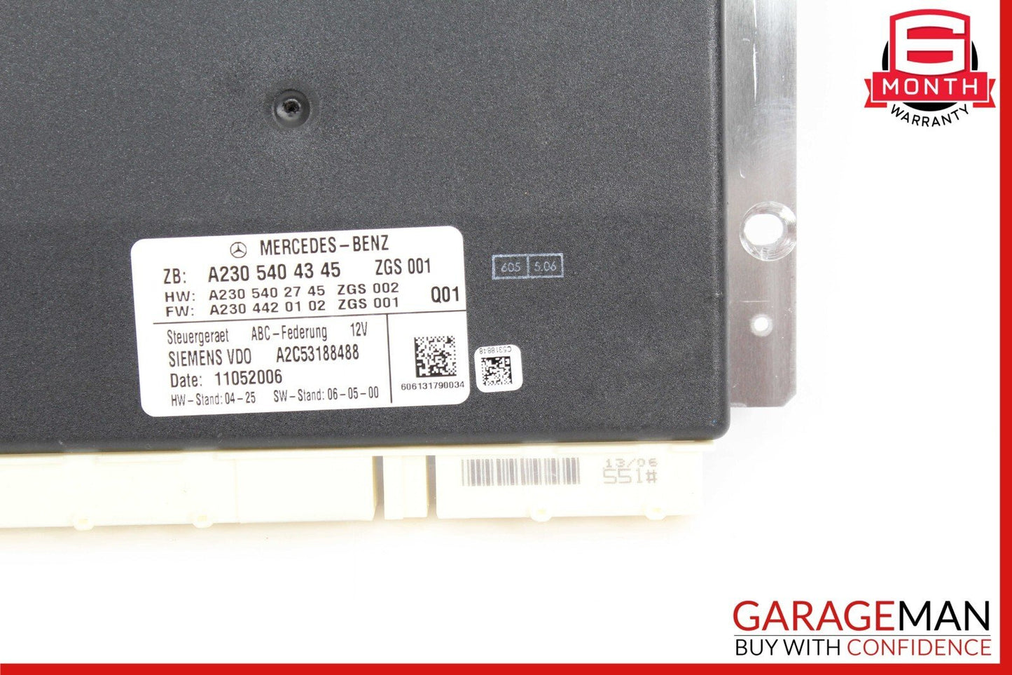 07-08 Mercedes R230 SL550 SL55 AMG ABC Suspension Active Body Control Module OEM