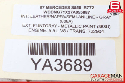 07-13 Mercedes W221 S600 S65 Front Right Side Under Seat Control Module Unit