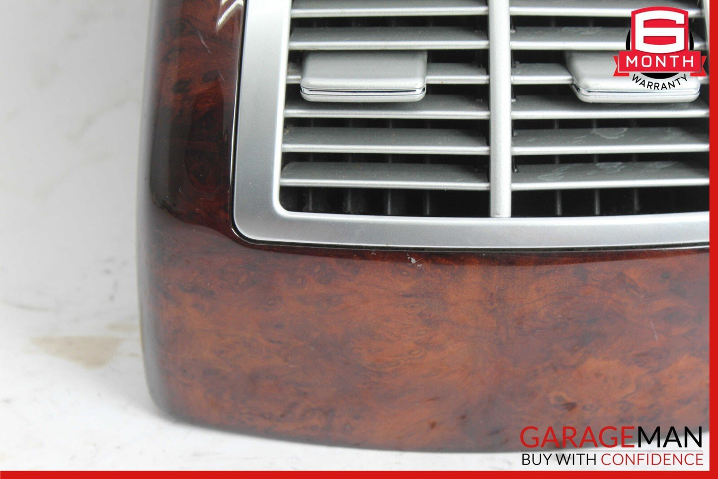07-13 Mercedes W221 S550 S63 Rear Center Console A/C Air Vent Trim Panel Wood