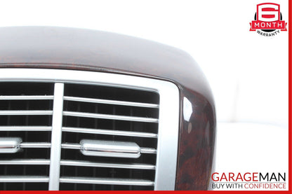 07-13 Mercedes W221 S550 Rear Center Console AC A/C Air Vent Trim Bezel Wood OEM