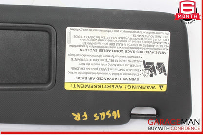 14-17 Audi SQ5 Front Right Passenger Side Sun Visor Sunvisor Black 8K0857552 OEM