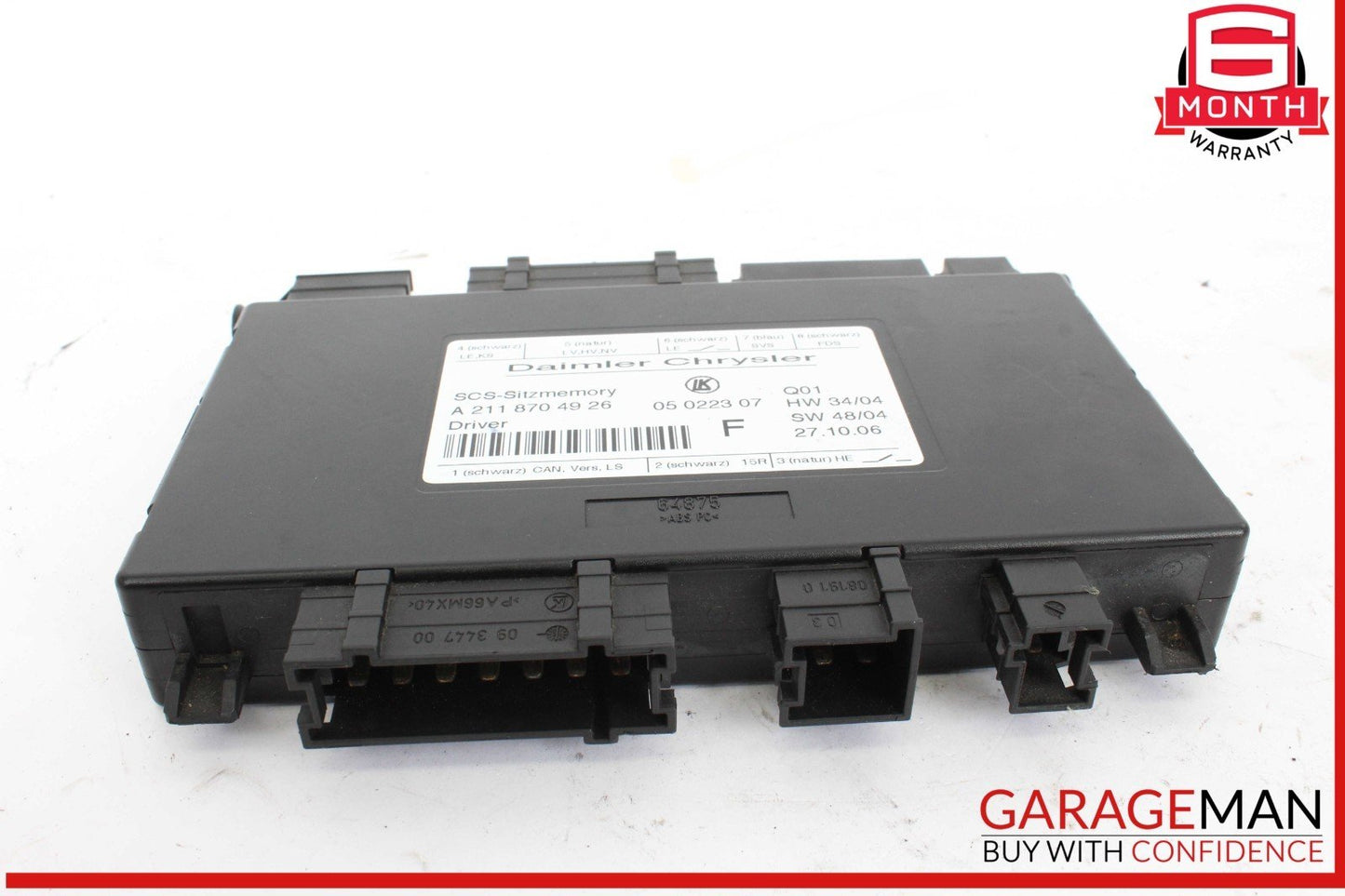 03-12 Mercedes W211 E350 CLS550 SLK350 Seat Control Module Left Side OEM